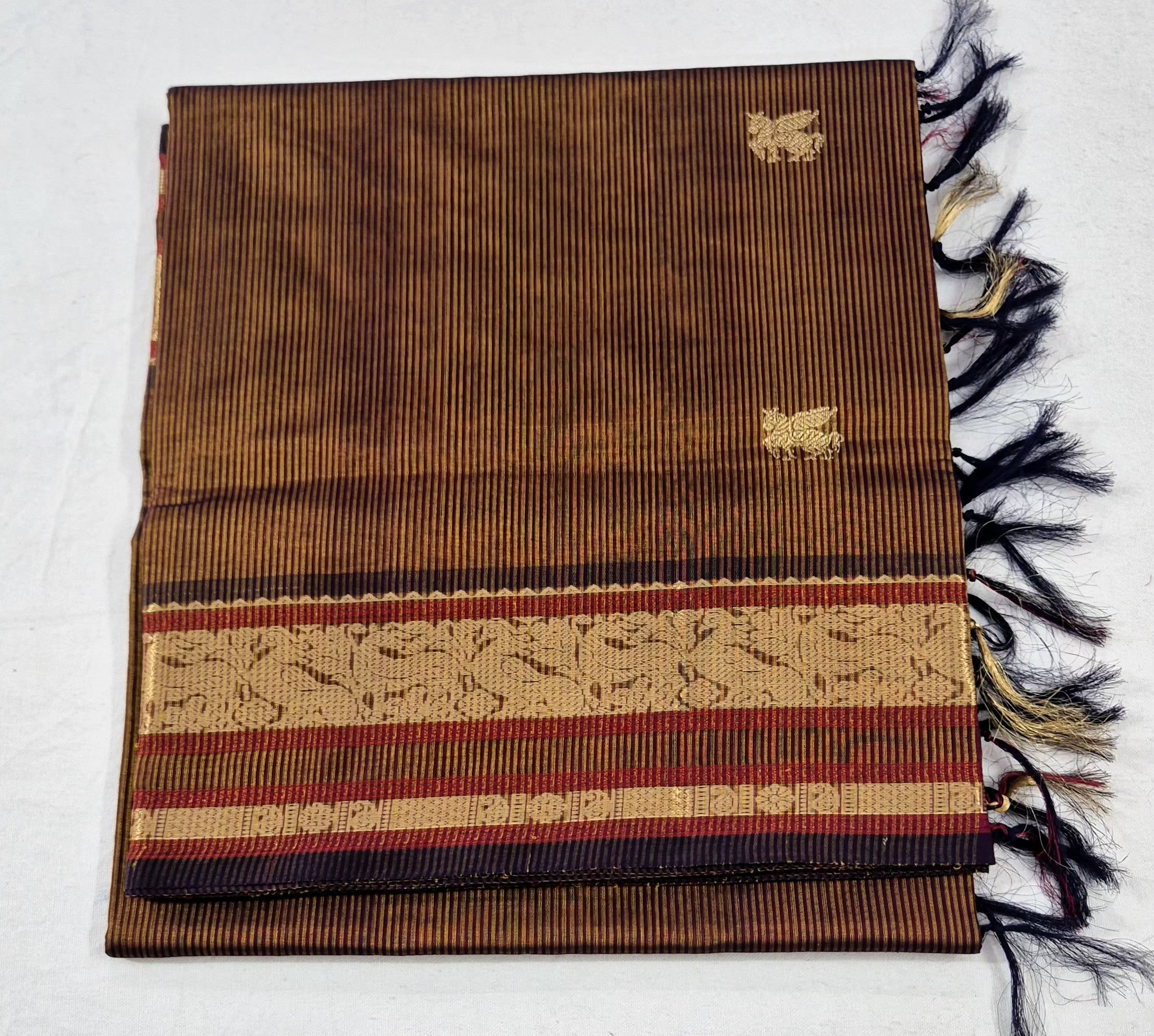 Zari Kissed Silkcotton Saree -BR