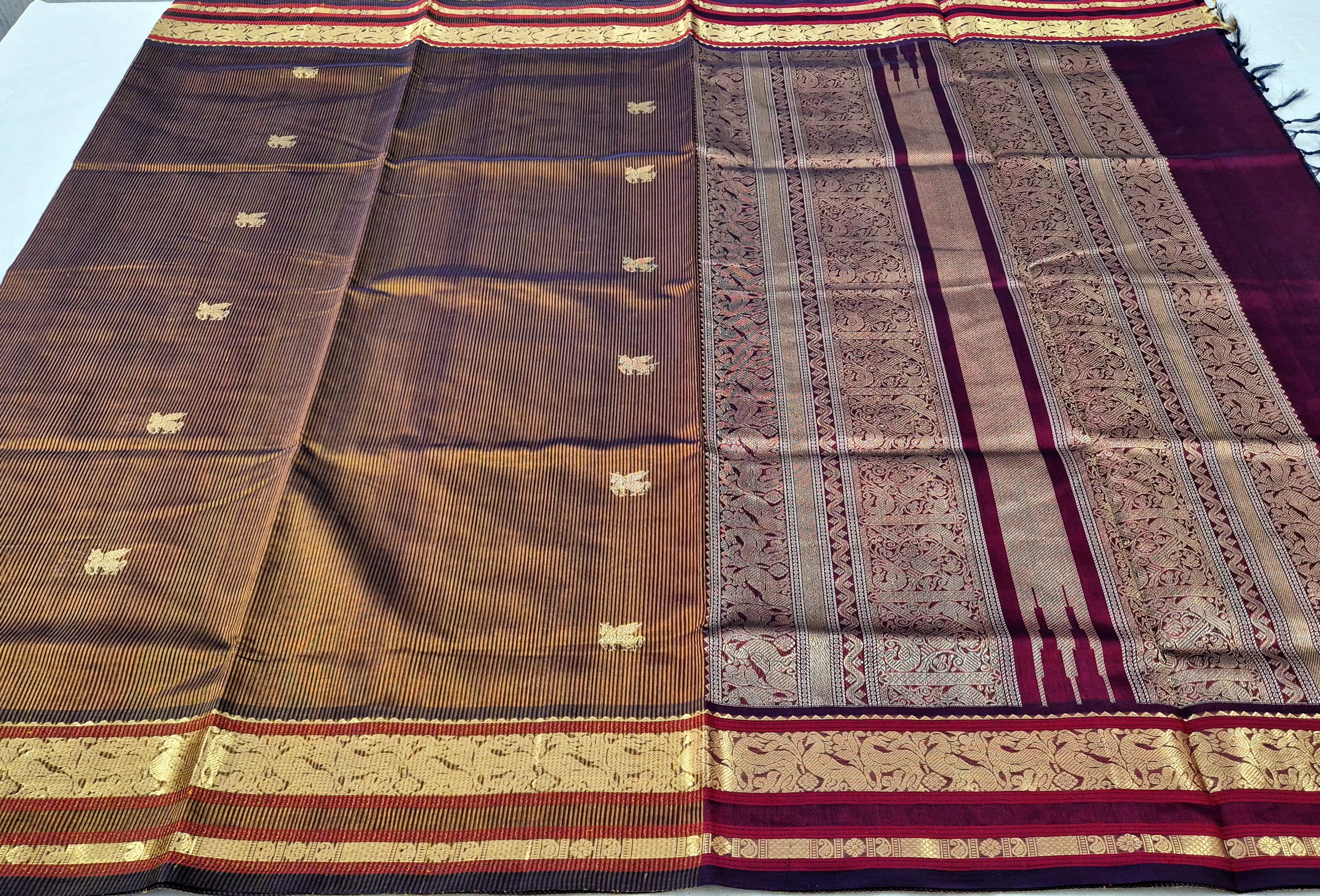 Zari Kissed Silkcotton Saree -BR