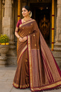 Zari Kissed Silkcotton Saree -BR
