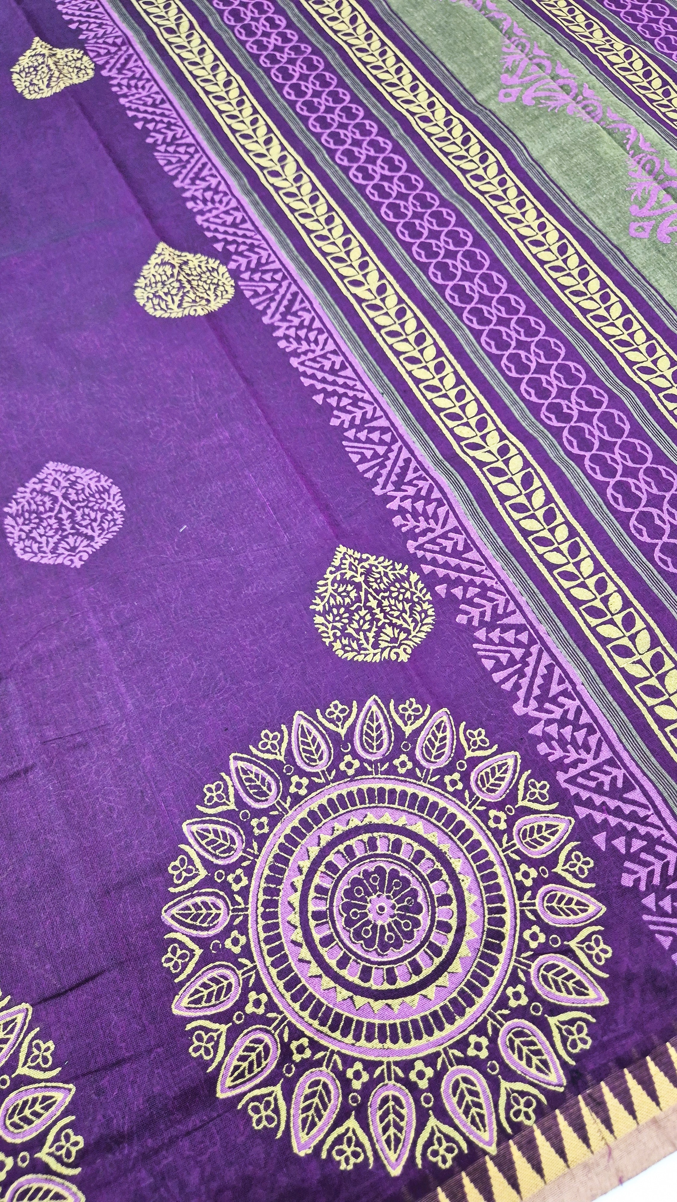 Pure Cotton saree in Handblock prints -PR