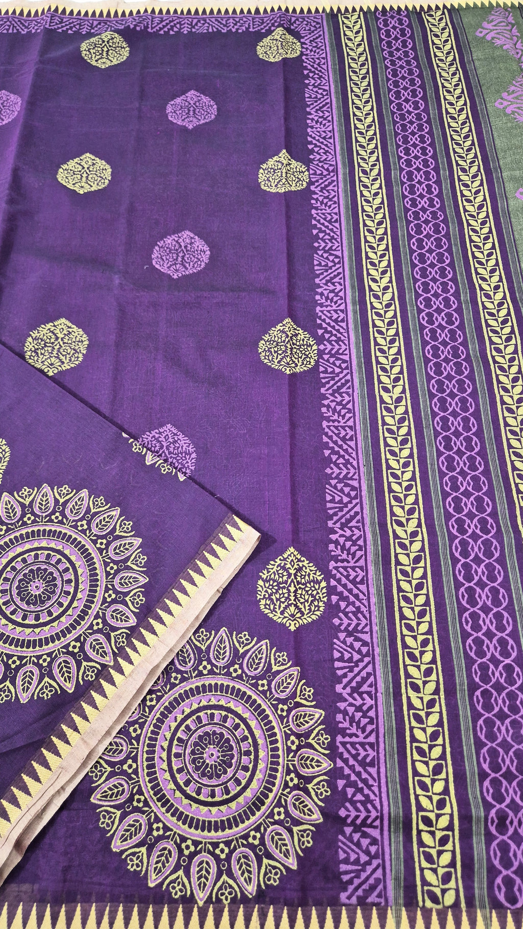 Pure Cotton saree in Handblock prints -PR