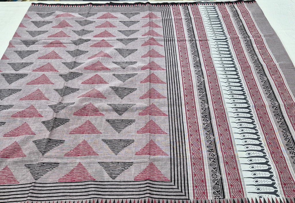 Pure Cotton saree in Handblock prints -BL