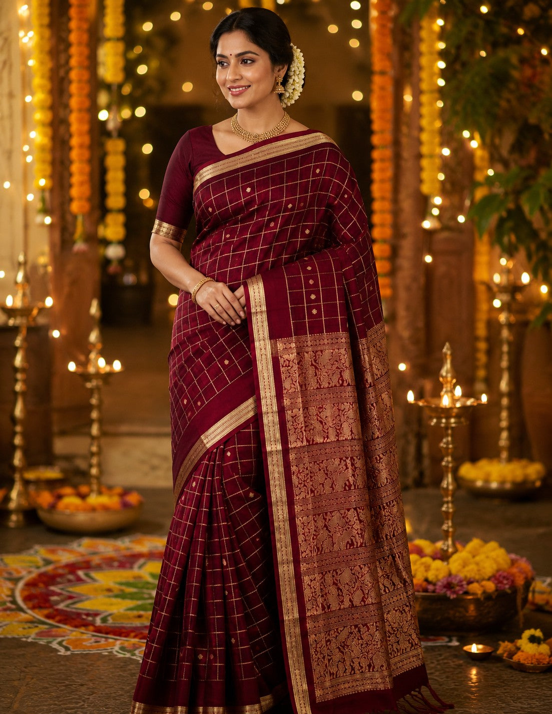 Zari Kissed Silkcotton Saree -56