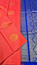 Polka Motif Kora Silkcotton saree -310