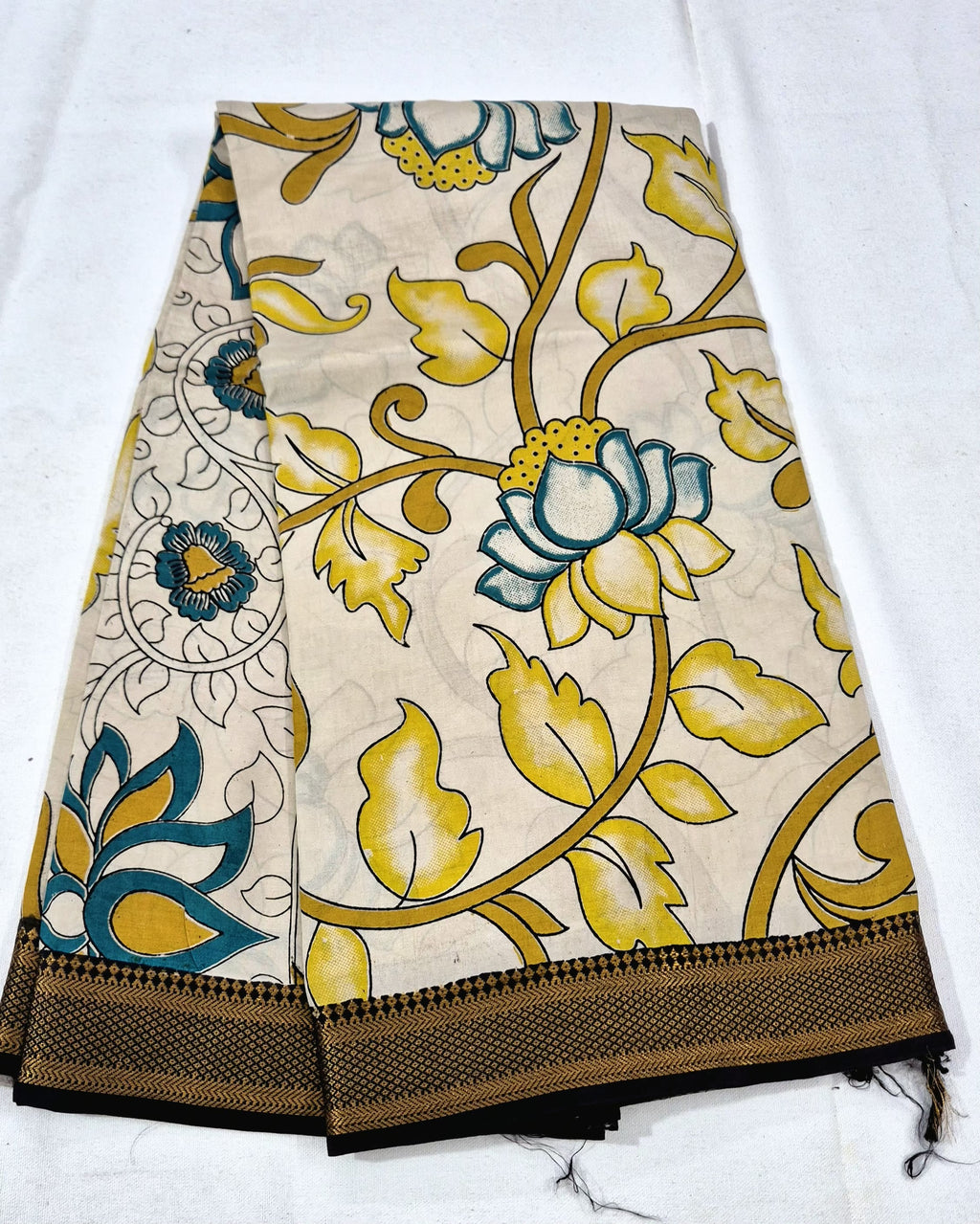 Floral design Kalamkari Silksaree -YL