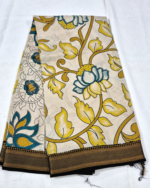 Floral design Kalamkari Silksaree -YL