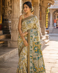 Floral design Kalamkari Silksaree -YL
