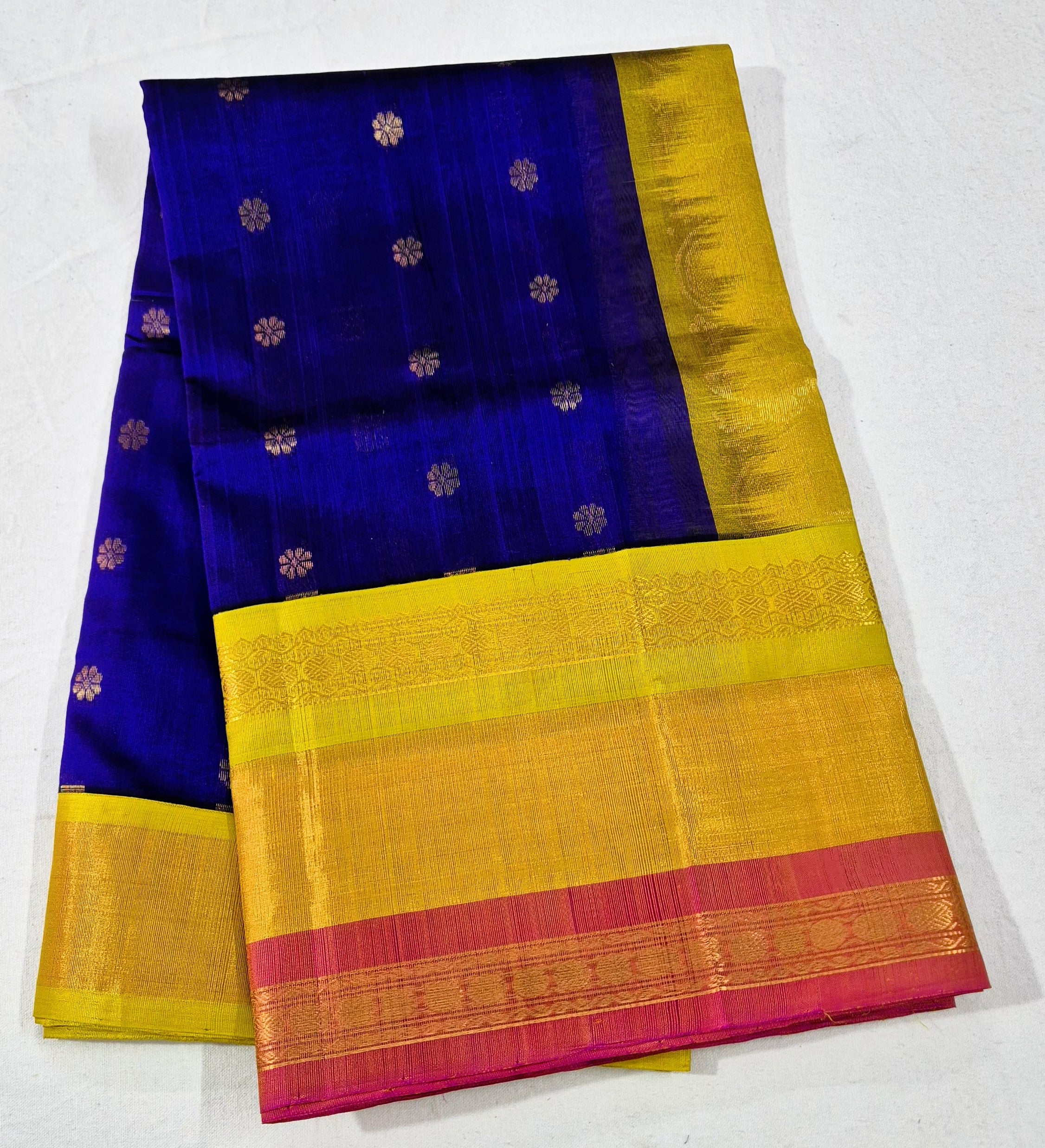 Korvai Long Border Silkcotton saree