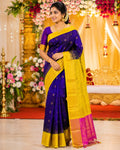 Korvai Long Border Silkcotton saree