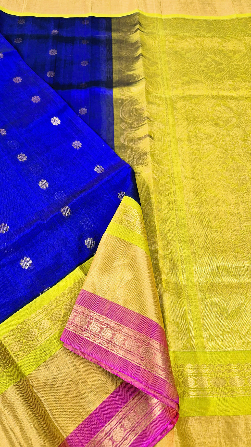 Korvai Long Border Silkcotton saree
