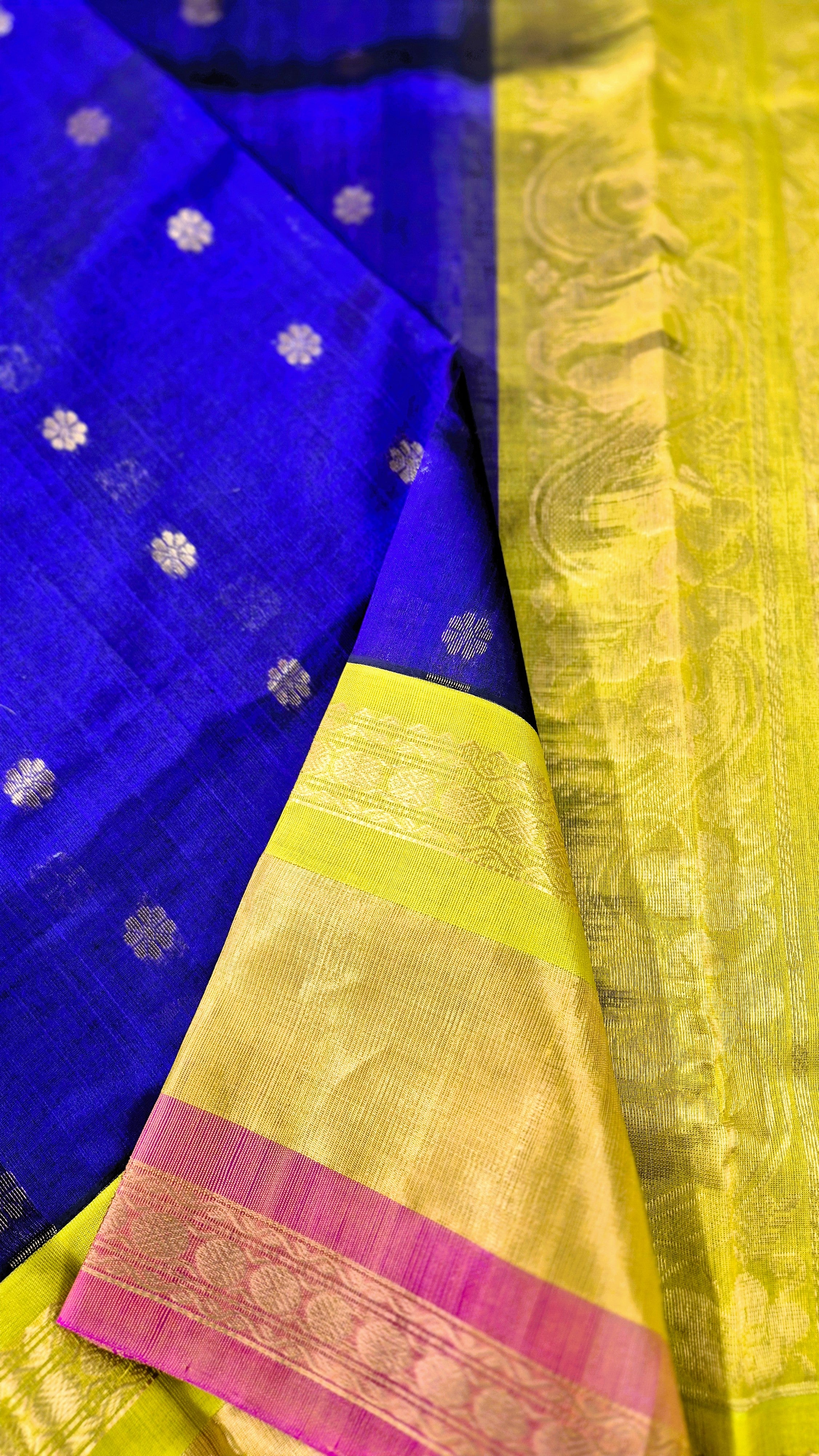 Korvai Long Border Silkcotton saree
