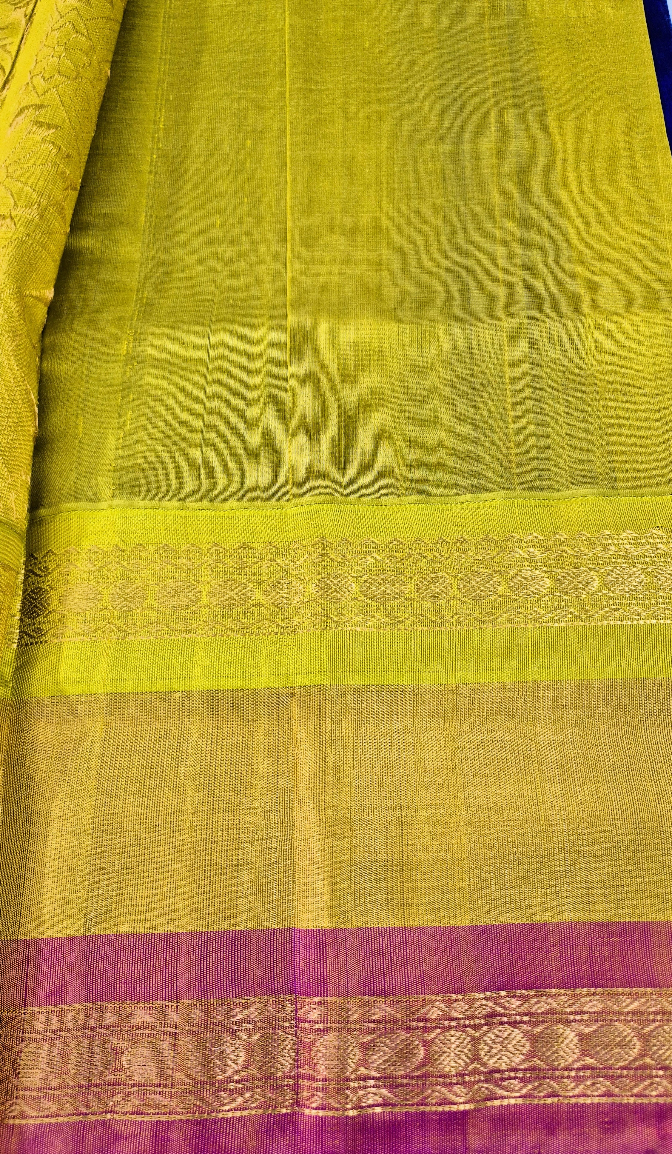 Korvai Long Border Silkcotton saree