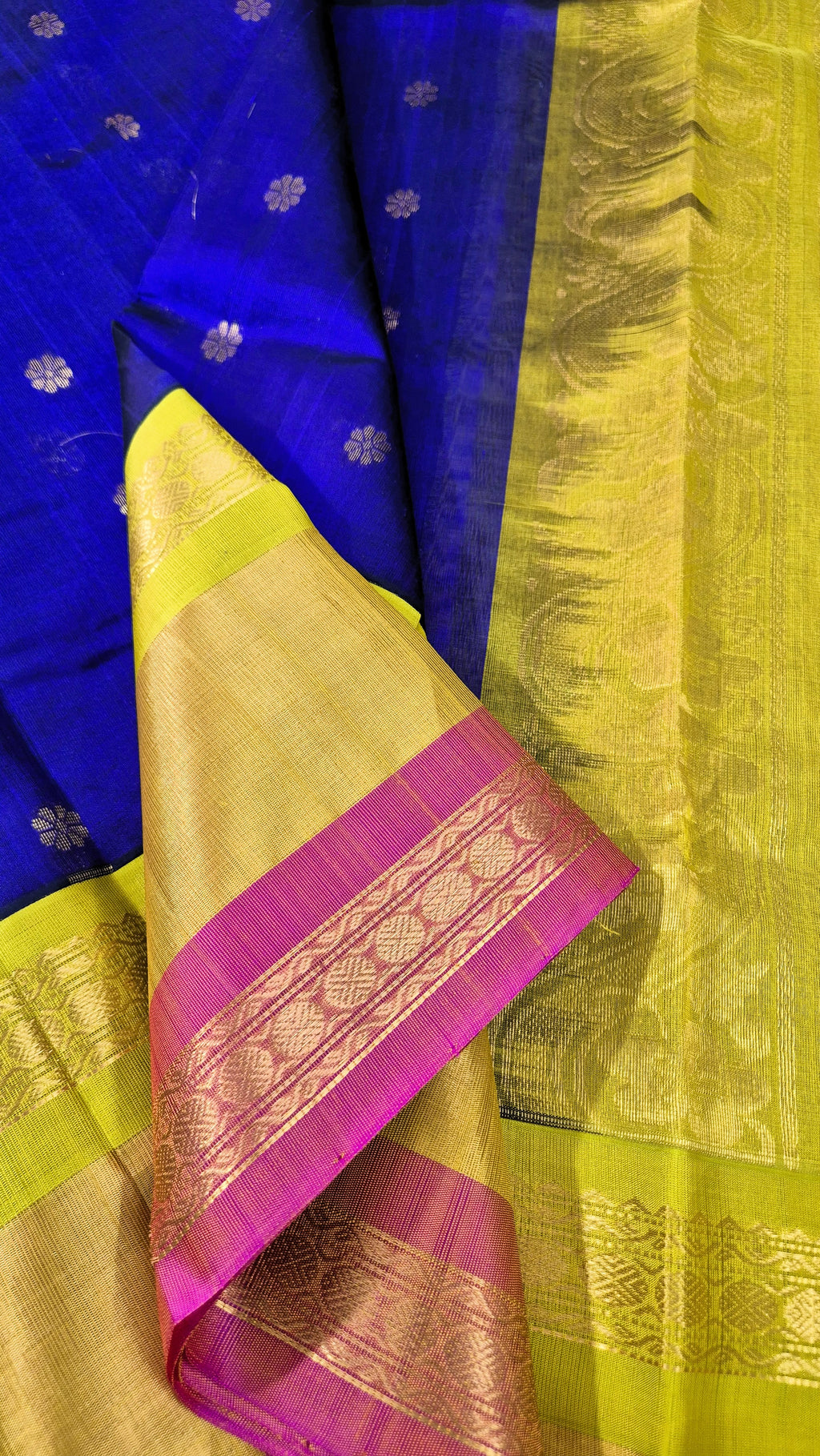 Korvai Long Border Silkcotton saree