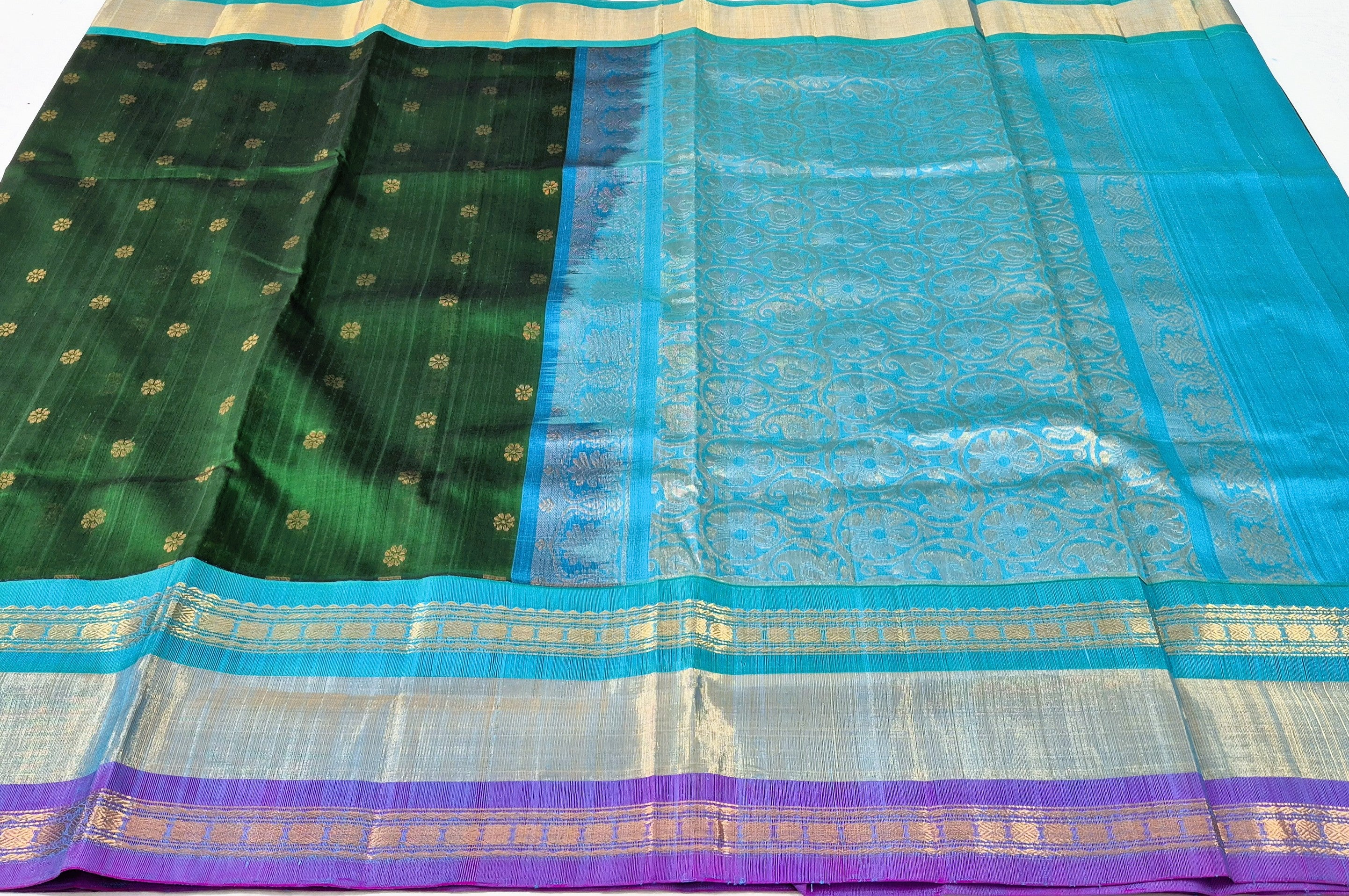 Korvai Long Border Silkcotton saree -50