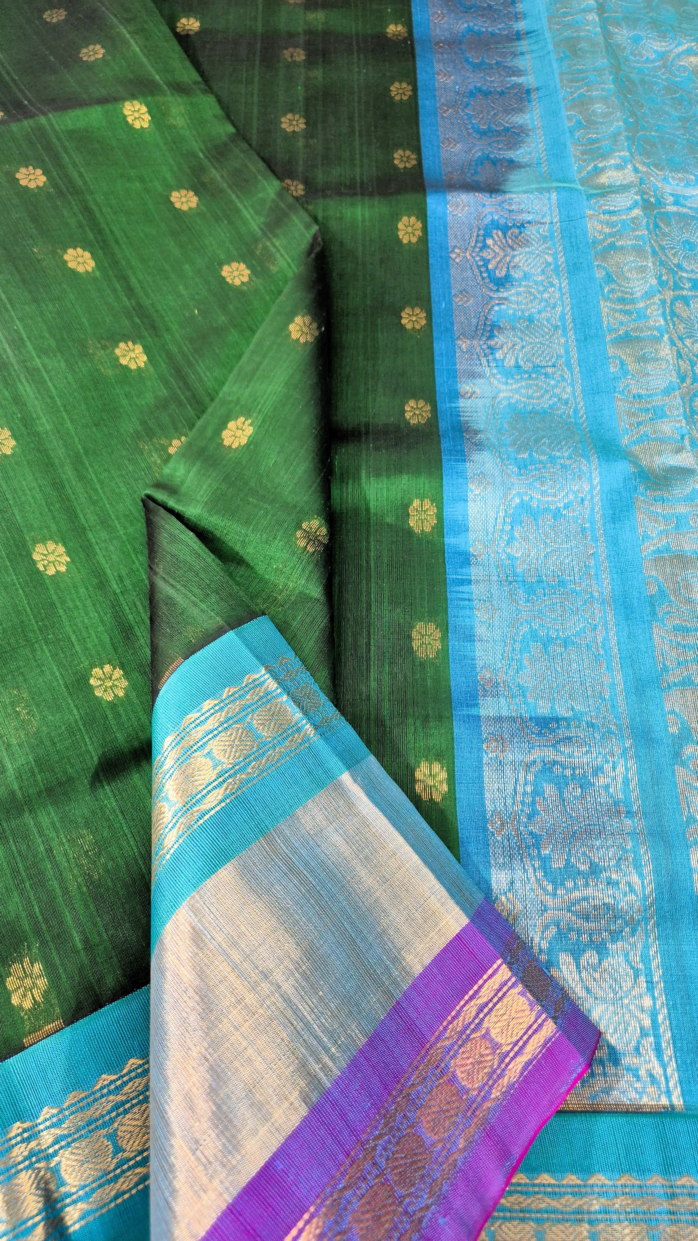 Korvai Long Border Silkcotton saree -50