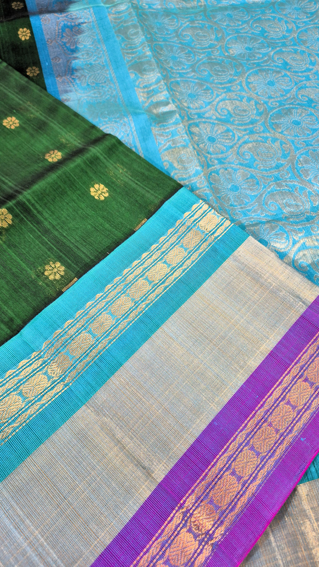 Korvai Long Border Silkcotton saree -50