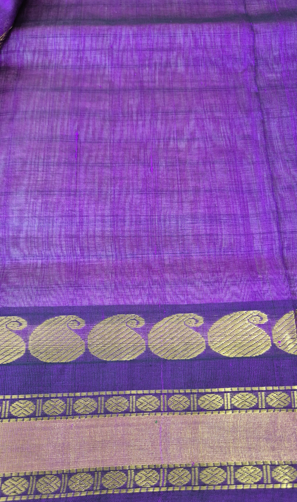 Korvai Silkcotton Checked saree -Pink