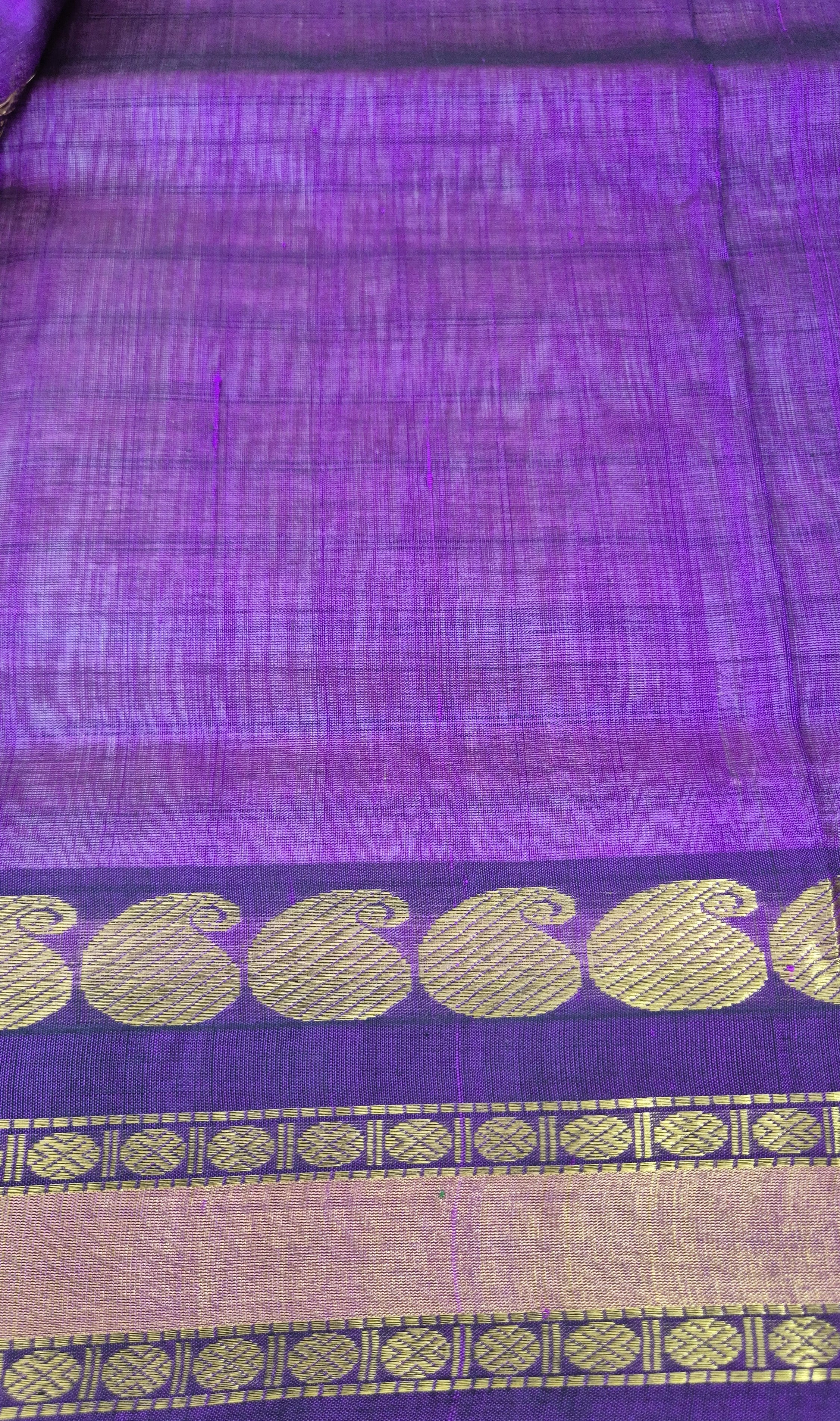 Korvai Silkcotton Checked saree -Pink