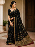 Narayanpet Stripe pattern Saree -BLK