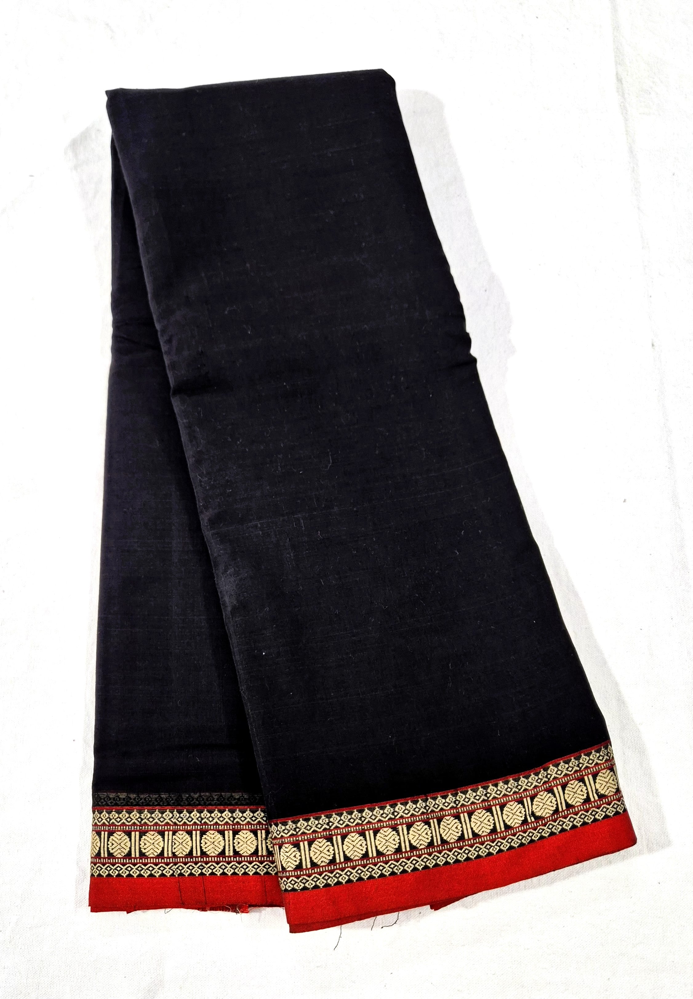 Black Rudhraksham Border Narayanpet Saree