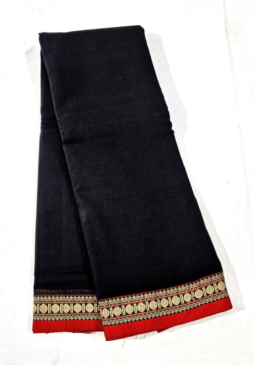 Black Rudhraksham Border Narayanpet Saree