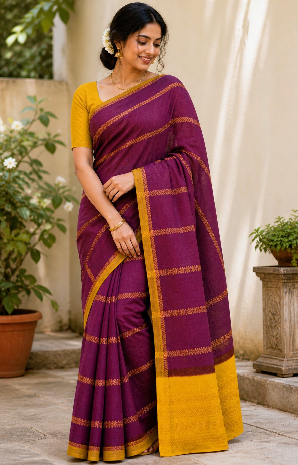 Velthari Sungudi Cotton saree -21