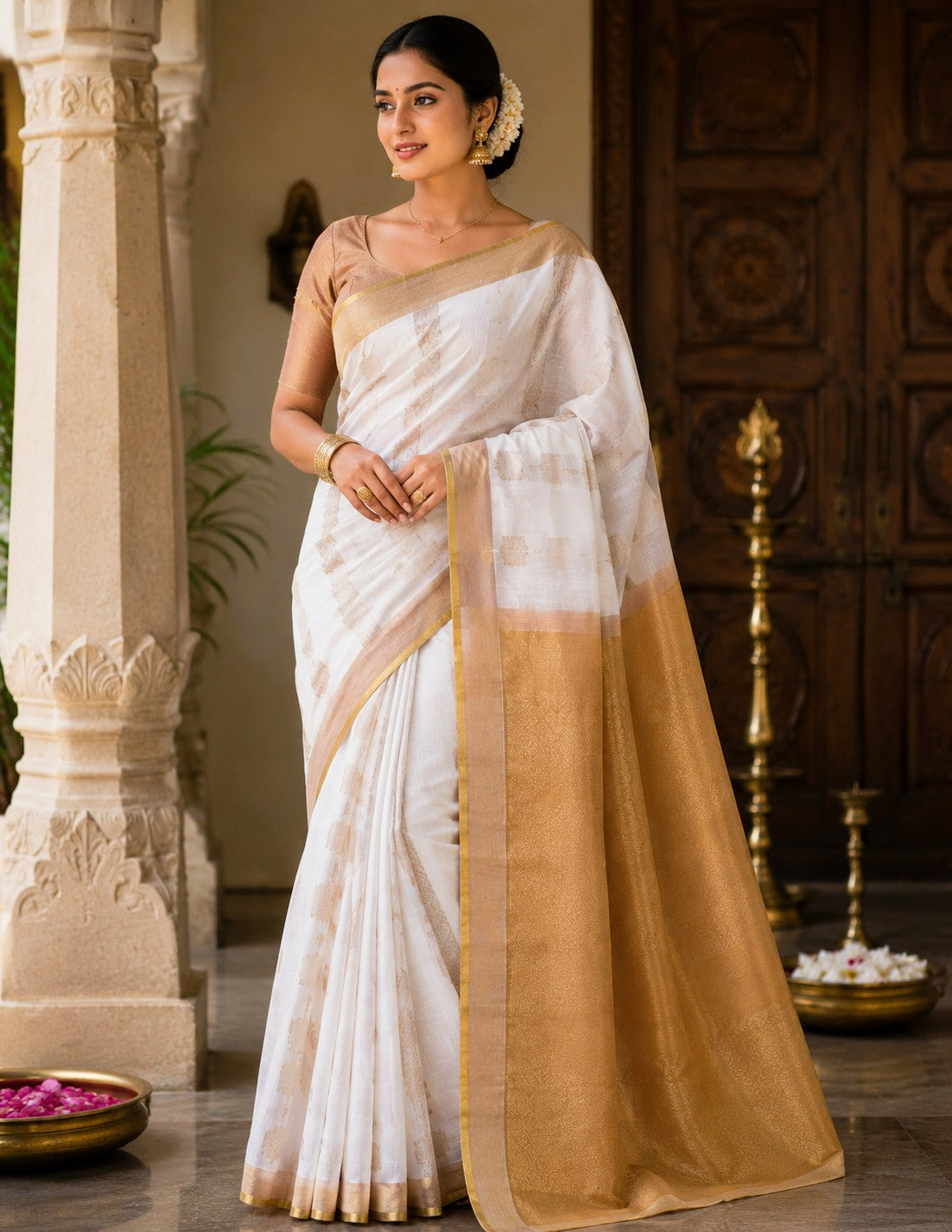 Kora Silkcotton saree -320
