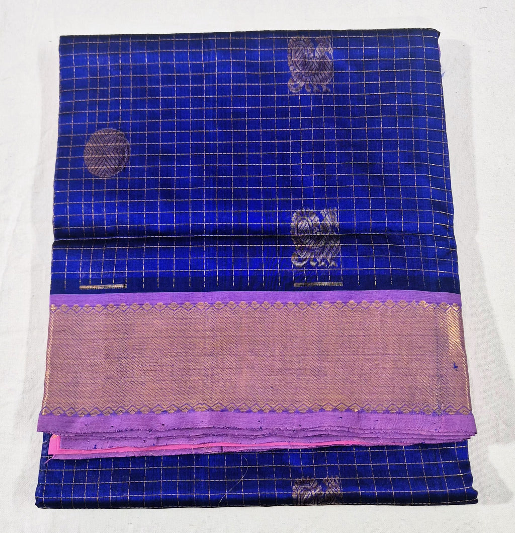 Zari Kattam in Mayil chakram design  Silkcotton Saree