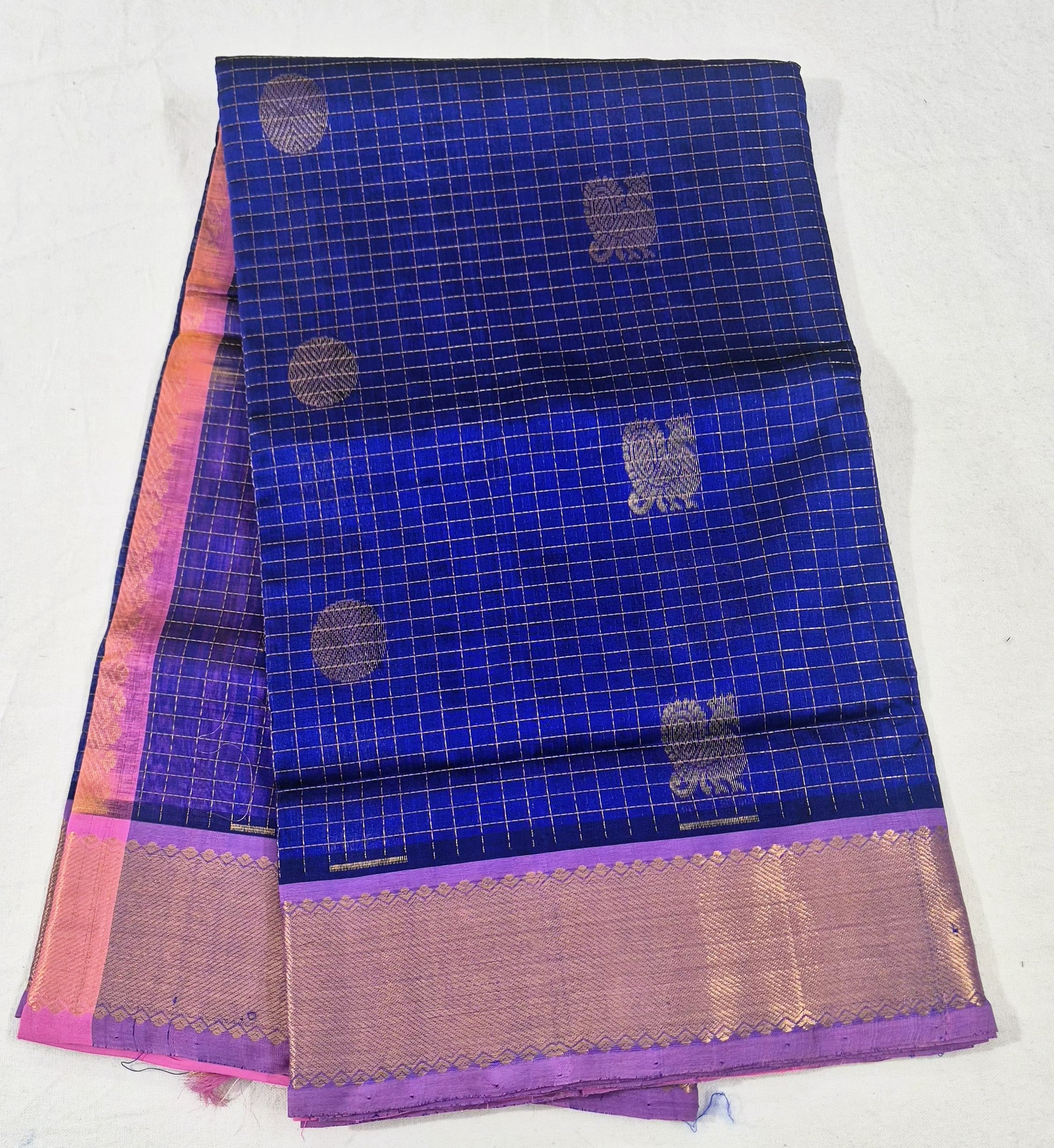 Zari Kattam in Mayil chakram design  Silkcotton Saree