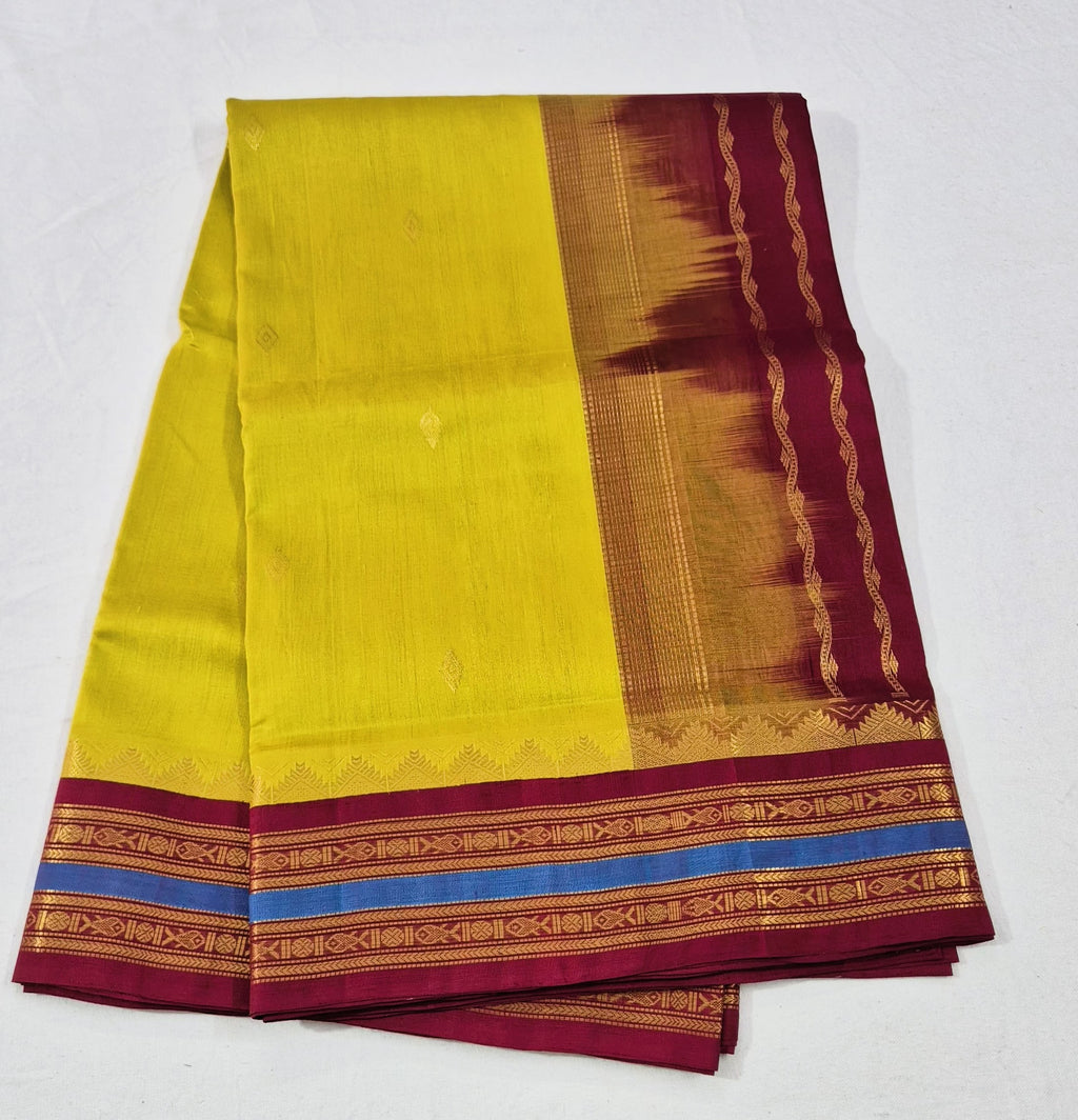Korvai Silkcotton in diamond butta