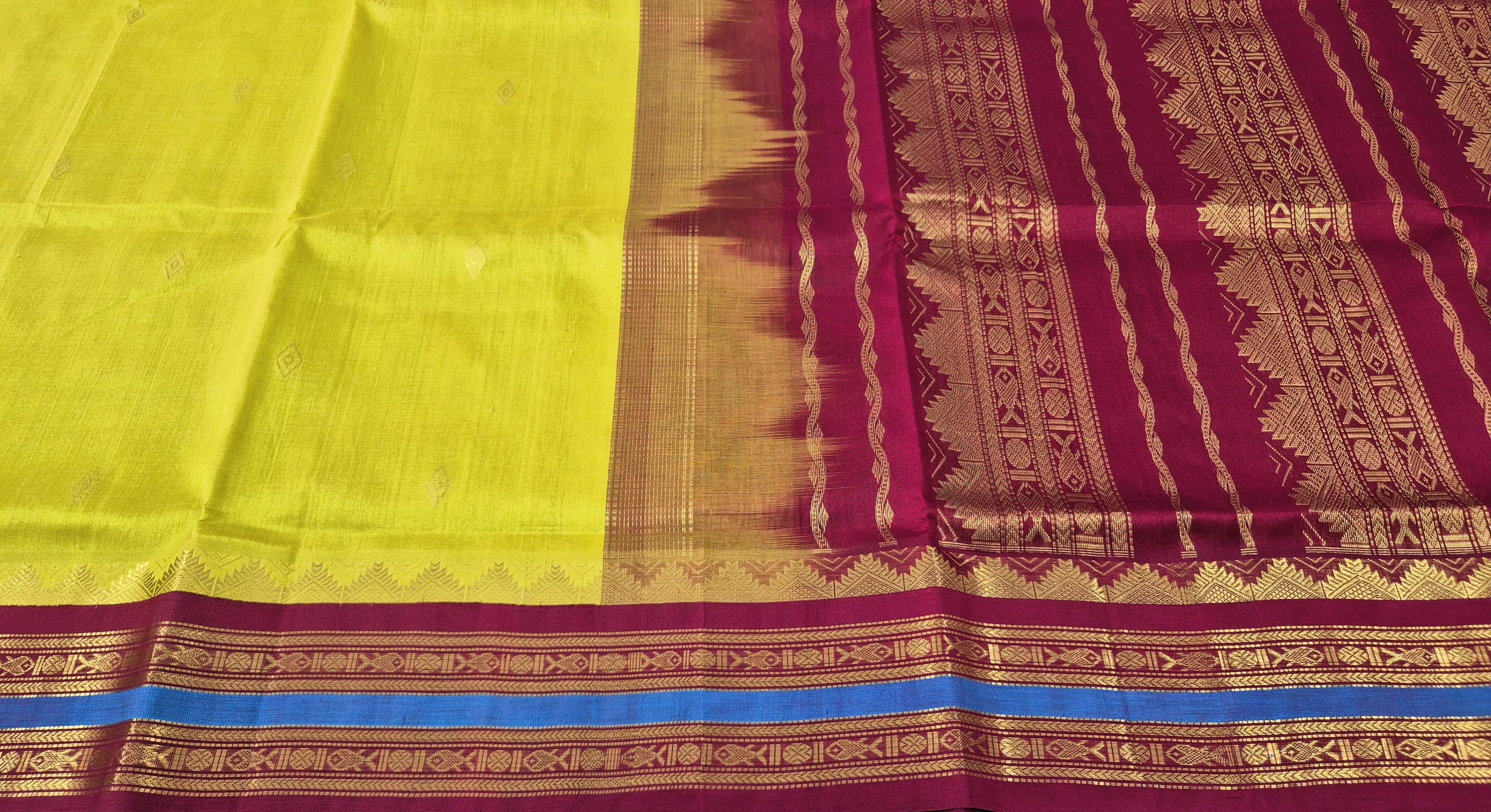 Korvai Silkcotton in diamond butta